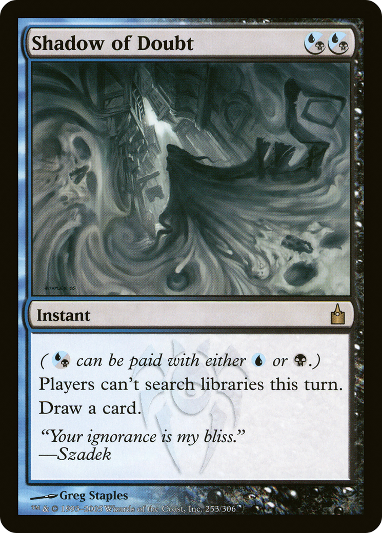 Shadow of Doubt (RAV-253) - Ravnica: City of Guilds Foil - Premium MTG Single from Wizards of the Coast - Just $12.14! Shop now at Game Crave Tournament Store