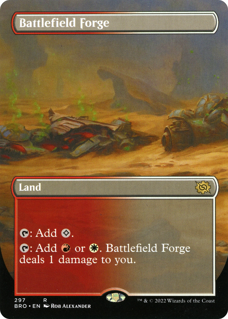 Battlefield Forge (BRO-297) - The Brothers' War (Borderless) - Premium MTG Single from Wizards of the Coast - Just $0.57! Shop now at Game Crave Tournament Store