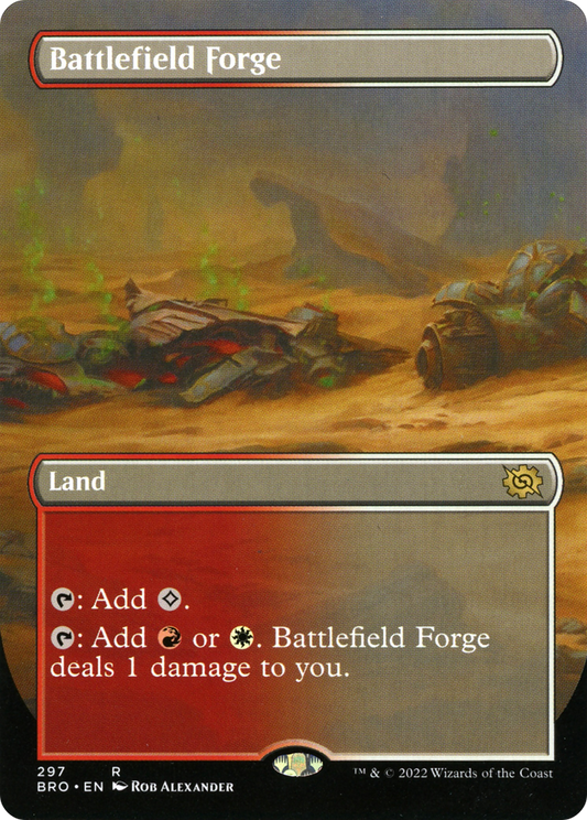 Battlefield Forge (BRO-297) - The Brothers' War (Borderless) Foil - Premium MTG Single from Wizards of the Coast - Just $1.66! Shop now at Game Crave Tournament Store