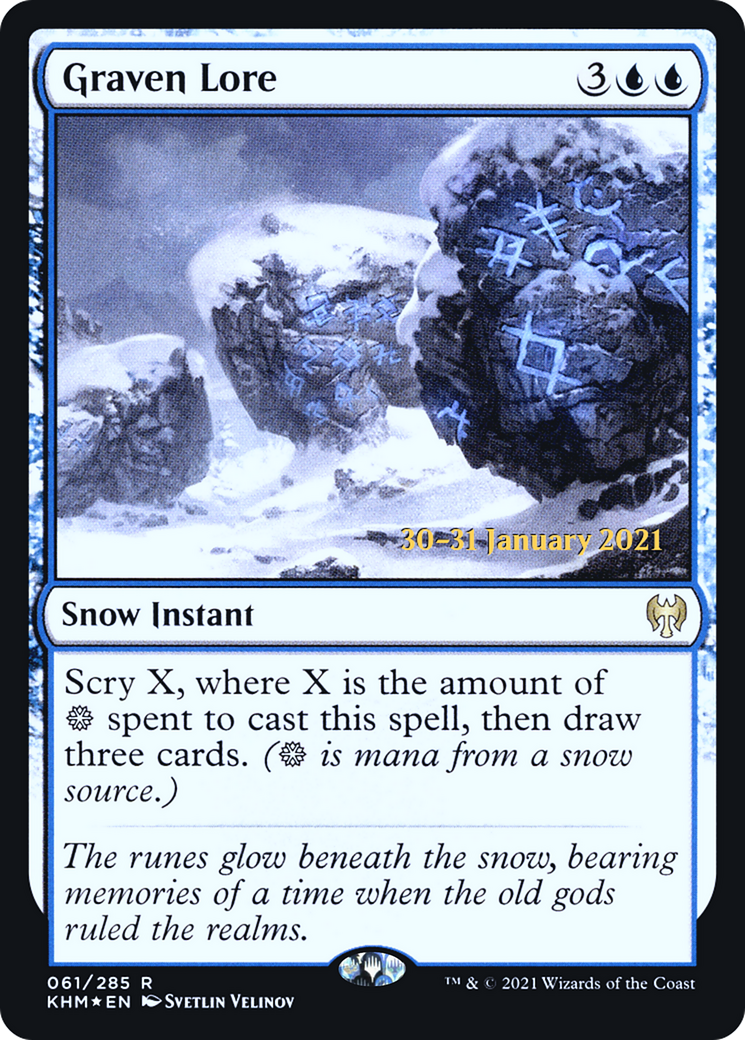 Graven Lore (PKHM-61S) - Kaldheim Promos: (snow) Foil - Premium MTG Single from Wizards of the Coast - Just $0.51! Shop now at Game Crave Tournament Store