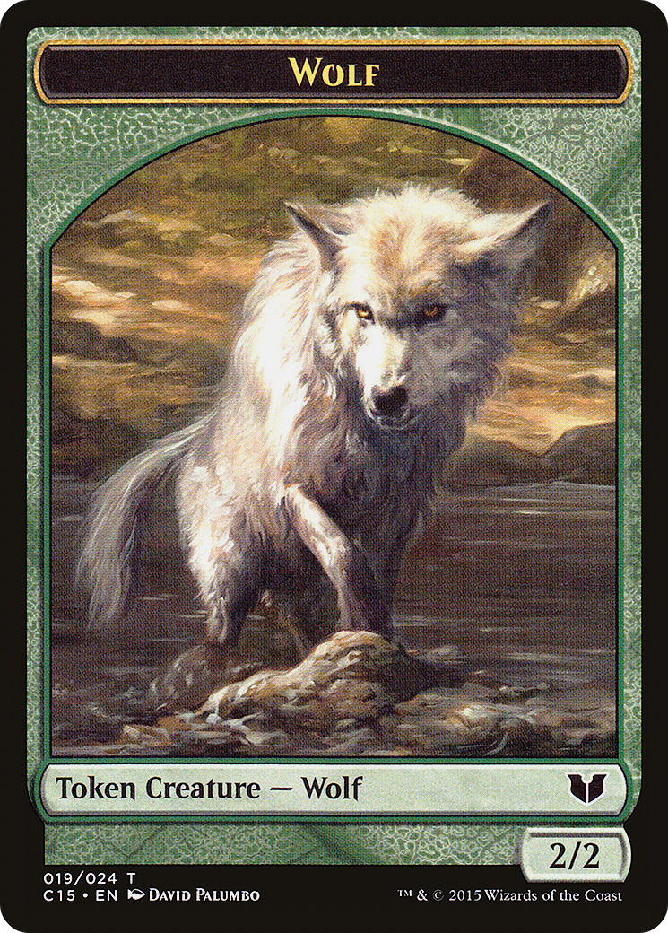 Wolf (TC15-019) - Commander 2015 Tokens - Premium MTG Single from Wizards of the Coast - Just $0.26! Shop now at Game Crave Tournament Store