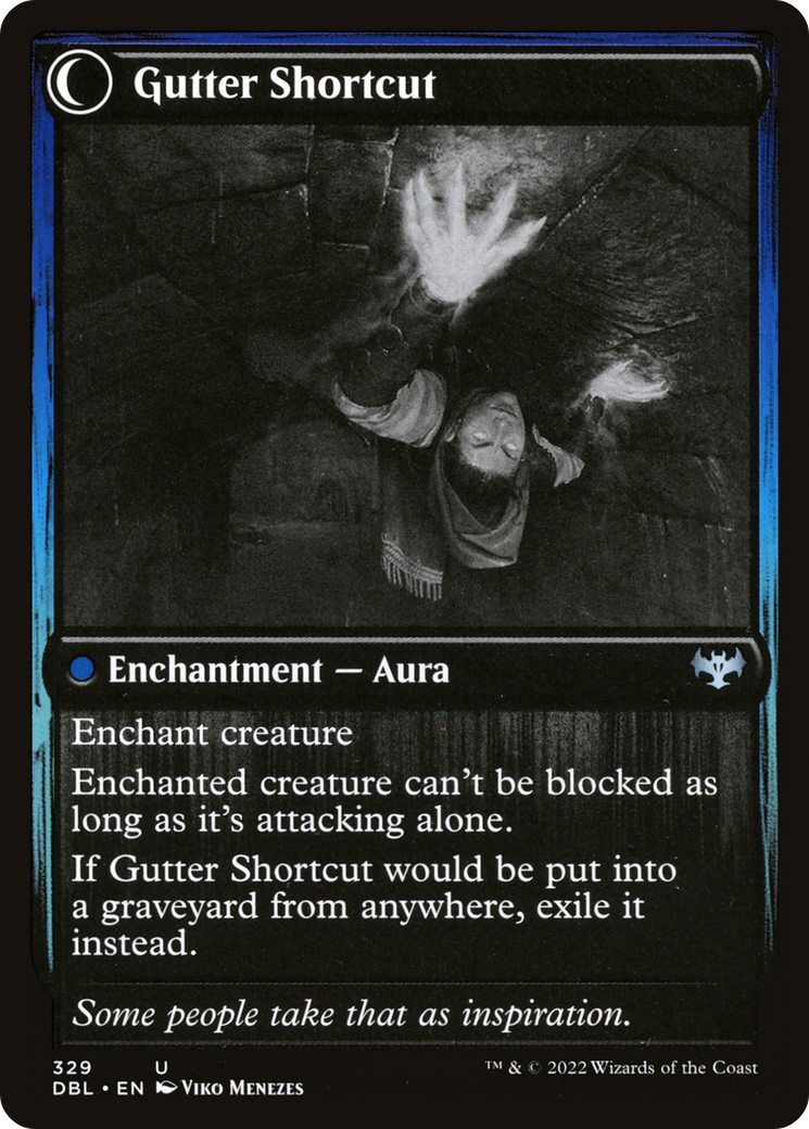 Gutter Skulker // Gutter Shortcut (DBL-329) - Innistrad: Double Feature: (Double Faced Transform) Foil - Premium MTG Single from Wizards of the Coast - Just $0.08! Shop now at Game Crave Tournament Store