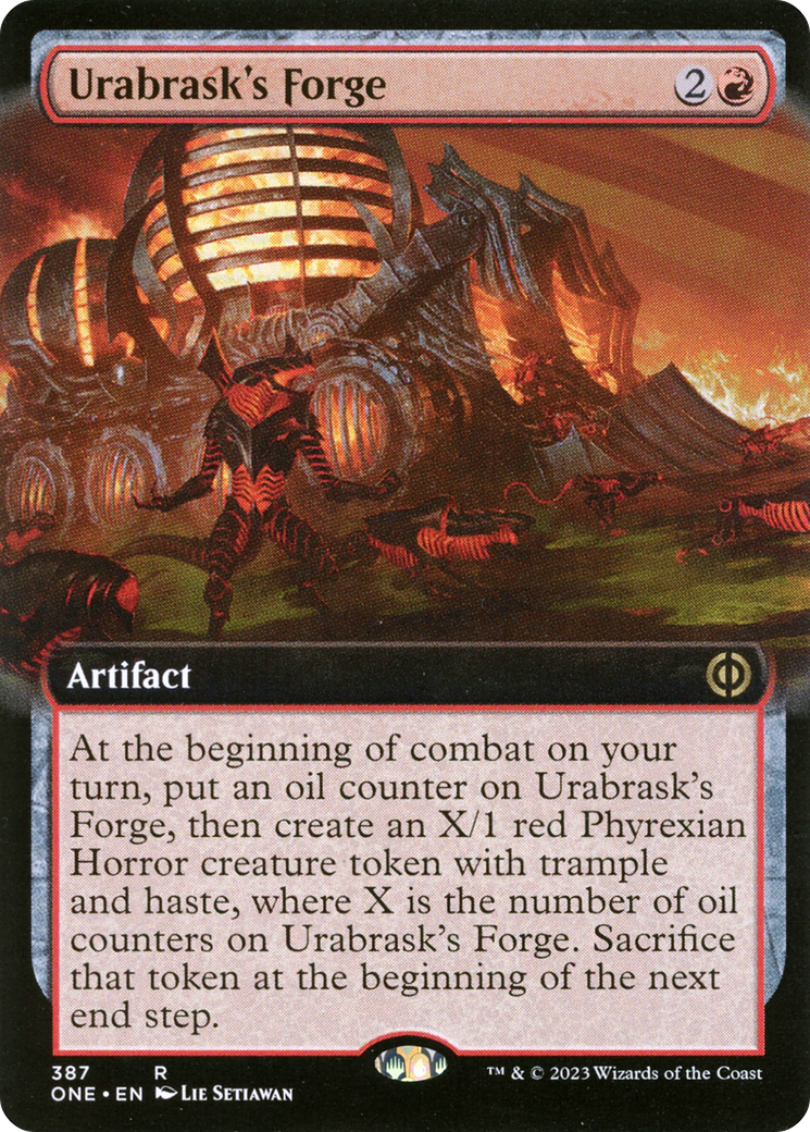 Urabrask's Forge (ONE-387) - Phyrexia: All Will Be One: (Extended Art) Foil - Premium MTG Single from Wizards of the Coast - Just $0.86! Shop now at Game Crave Tournament Store