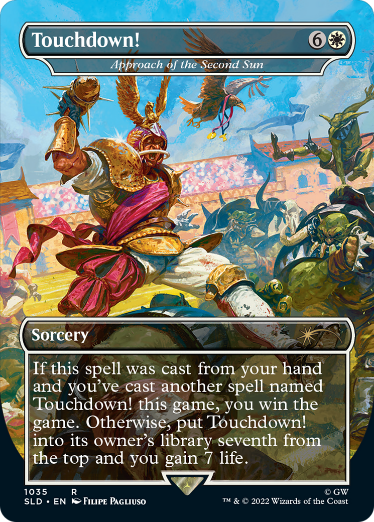 Approach of the Second Sun (SLD-1035) - Secret Lair Drop / Touchdown! (Borderless) - Premium MTG Single from Wizards of the Coast - Just $1.42! Shop now at Game Crave Tournament Store