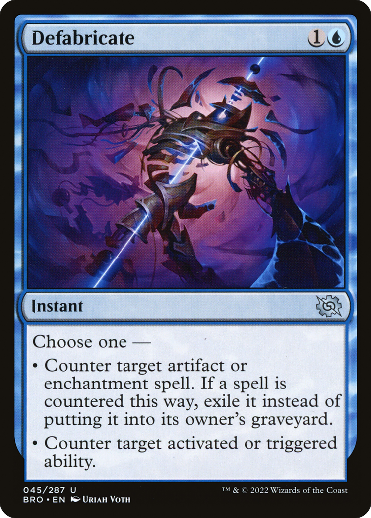 Defabricate (BRO-045) - The Brothers' War Foil - Premium MTG Single from Wizards of the Coast - Just $0.70! Shop now at Game Crave Tournament Store
