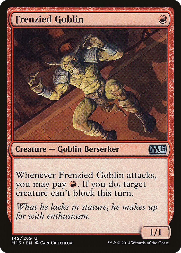 Frenzied Goblin (M15-142) - Magic 2015 - Premium MTG Single from Wizards of the Coast - Just $0.08! Shop now at Game Crave Tournament Store