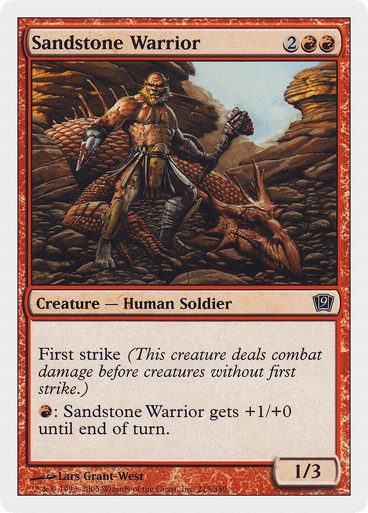 Sandstone Warrior (9ED-215) - Ninth Edition - Premium MTG Single from Wizards of the Coast - Just $0.08! Shop now at Game Crave Tournament Store