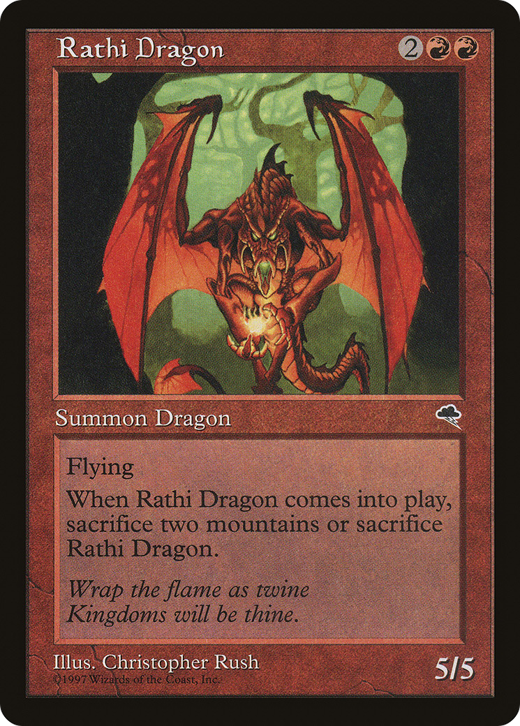 Rathi Dragon (TMP-196) - Tempest - Premium MTG Single from Wizards of the Coast - Just $0.27! Shop now at Game Crave Tournament Store