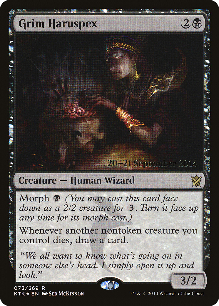 Grim Haruspex (PKTK-73S) - Khans of Tarkir Promos Foil - Premium MTG Single from Wizards of the Coast - Just $1.44! Shop now at Game Crave Tournament Store
