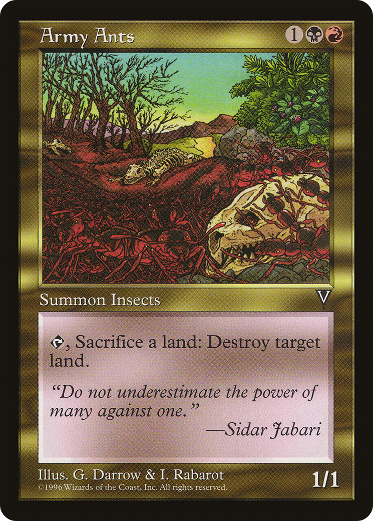 Army Ants (VIS-126) - Visions - Premium MTG Single from Wizards of the Coast - Just $0.08! Shop now at Game Crave Tournament Store