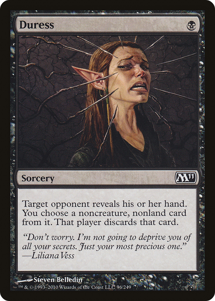 Duress (M11-096) - Magic 2011 Foil - Premium MTG Single from Wizards of the Coast - Just $0.43! Shop now at Game Crave Tournament Store