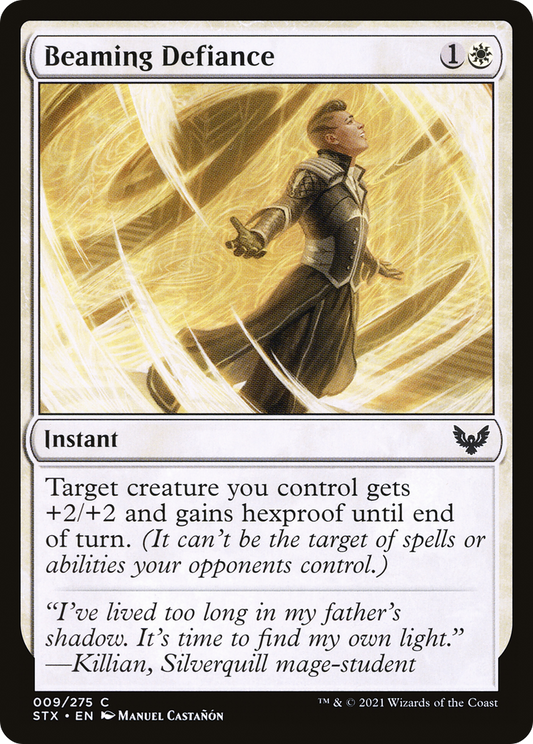 Beaming Defiance (STX-009) - Strixhaven: School of Mages - Premium MTG Single from Wizards of the Coast - Just $0.08! Shop now at Game Crave Tournament Store