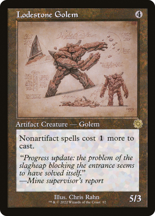 Lodestone Golem (BRR-092) - The Brothers' War Retro Artifacts - Premium MTG Single from Wizards of the Coast - Just $0.24! Shop now at Game Crave Tournament Store