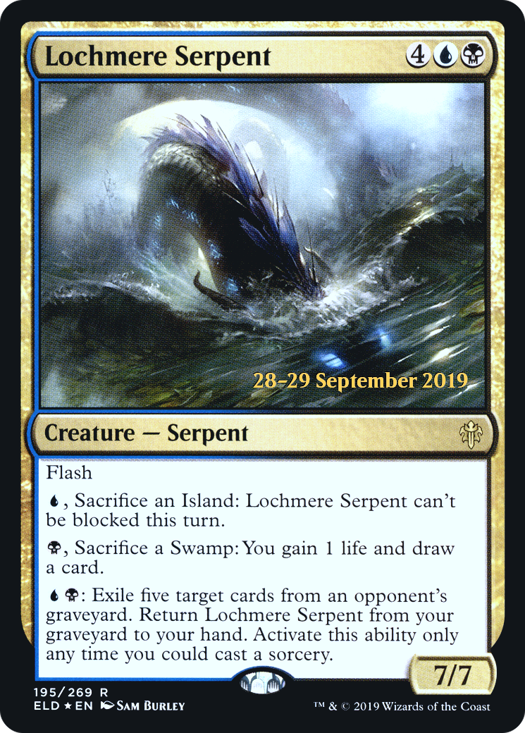 Lochmere Serpent (PELD-195S) - Throne of Eldraine Promos Foil - Premium MTG Single from Wizards of the Coast - Just $0.08! Shop now at Game Crave Tournament Store