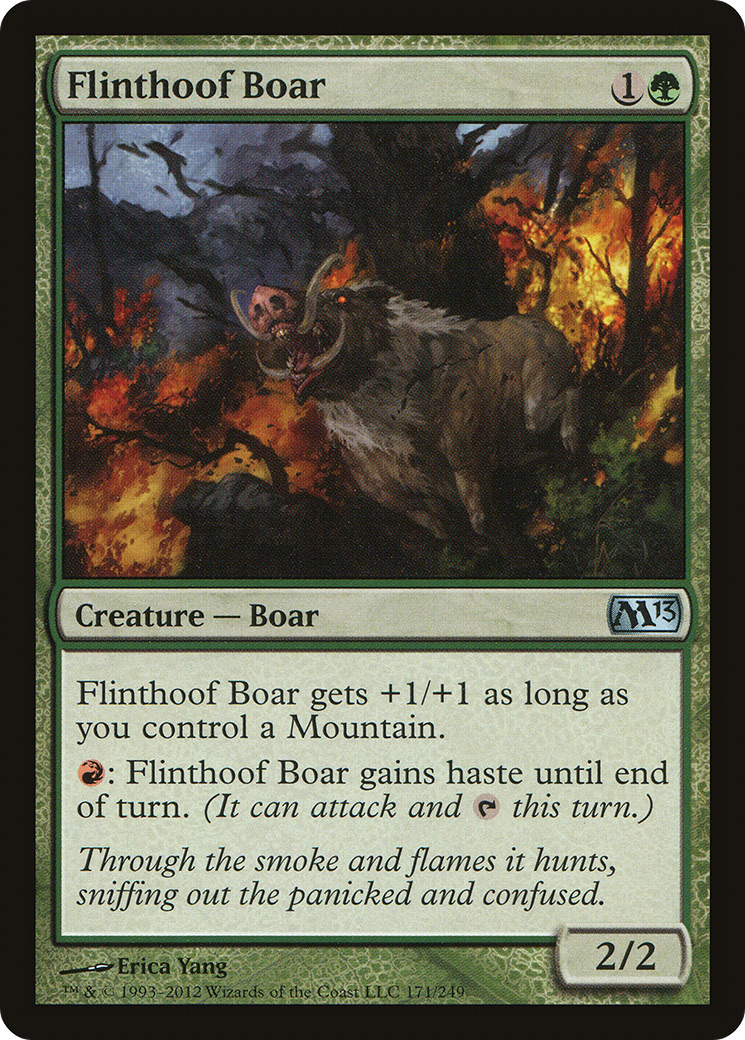 Flinthoof Boar (M13-171) - Magic 2013 Foil - Premium MTG Single from Wizards of the Coast - Just $0.25! Shop now at Game Crave Tournament Store