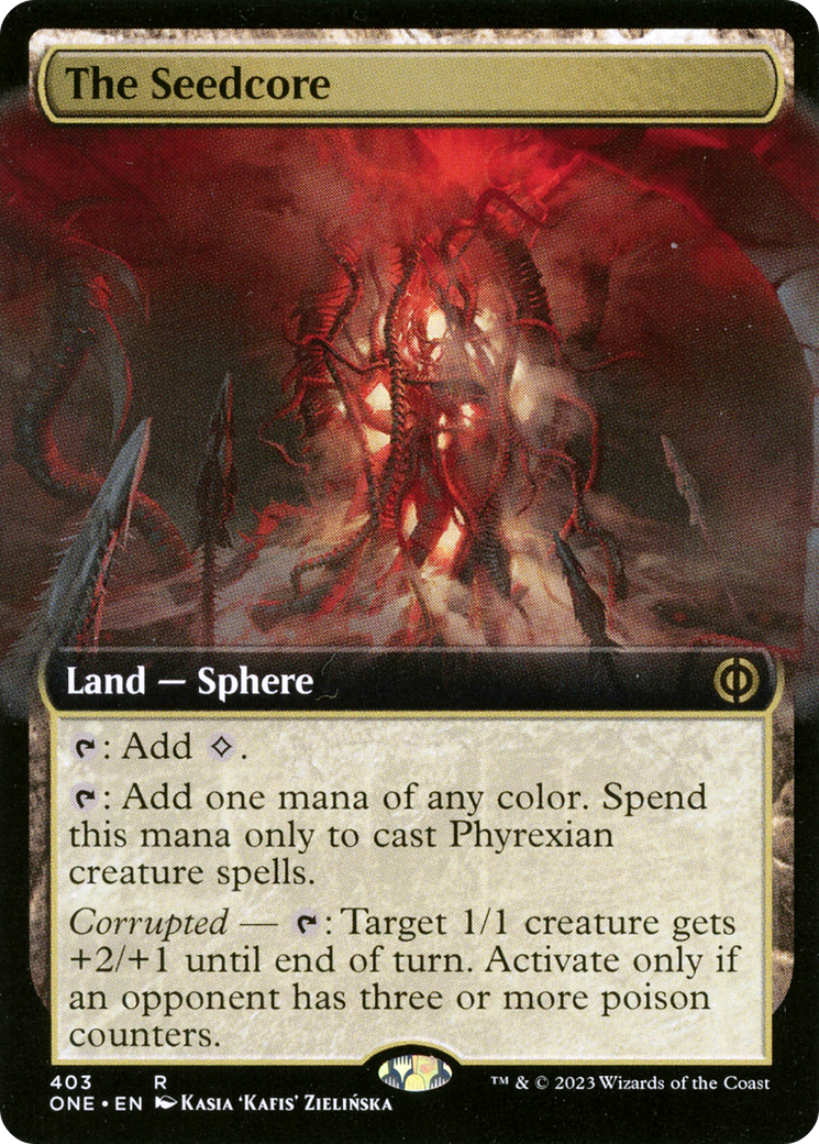 The Seedcore (ONE-403) - Phyrexia: All Will Be One: (Extended Art) - Premium MTG Single from Wizards of the Coast - Just $0.12! Shop now at Game Crave Tournament Store