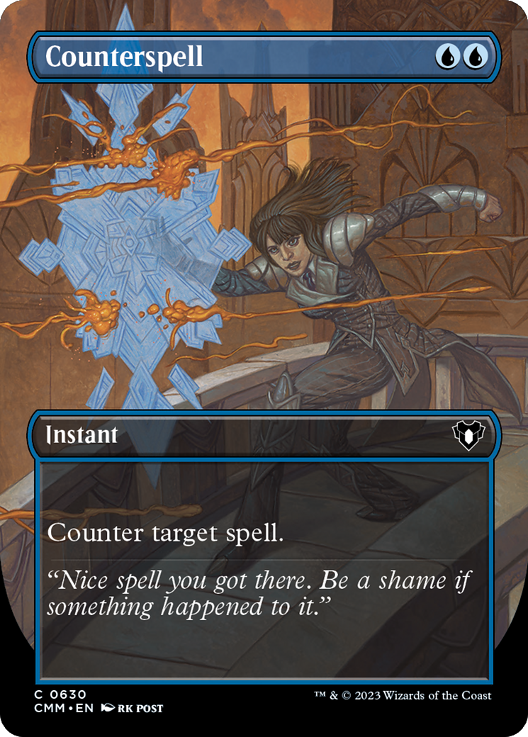 Counterspell (CMM-630) - Commander Masters (Borderless) Foil - Premium MTG Single from Wizards of the Coast - Just $0.42! Shop now at Game Crave Tournament Store