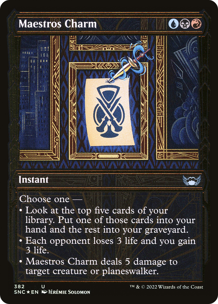 Maestros Charm (SNC-382) - Streets of New Capenna: (Showcase) Foil - Premium MTG Single from Wizards of the Coast - Just $0.10! Shop now at Game Crave Tournament Store