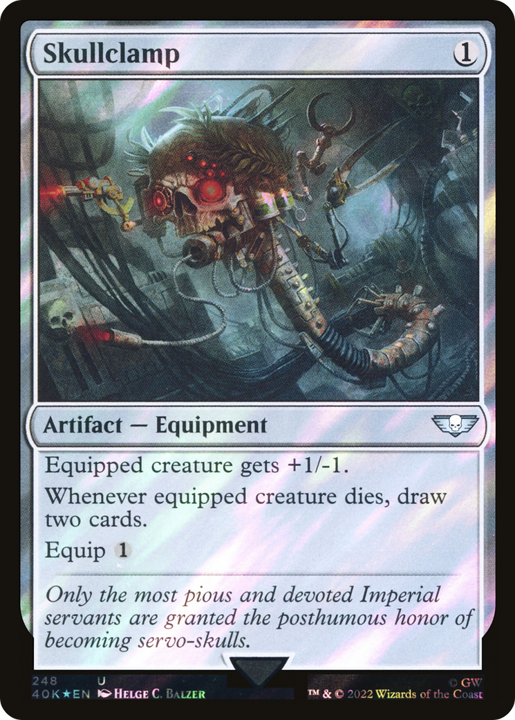 Skullclamp (40K-248★) - Warhammer 40,000 Commander Foil - Premium MTG Single from Wizards of the Coast - Just $4.56! Shop now at Game Crave Tournament Store