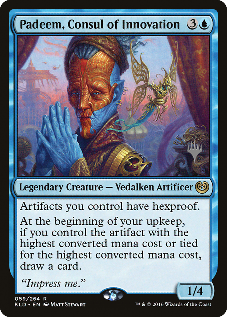 Padeem, Consul of Innovation (PKLD-59P) - Kaladesh Promos Foil - Premium MTG Single from Wizards of the Coast - Just $1.56! Shop now at Game Crave Tournament Store
