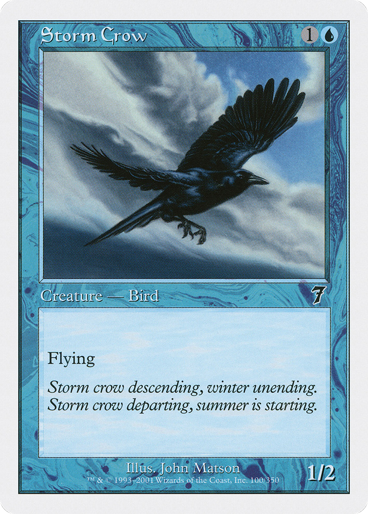 Storm Crow (7ED-100) - Seventh Edition - Premium MTG Single from Wizards of the Coast - Just $0.25! Shop now at Game Crave Tournament Store