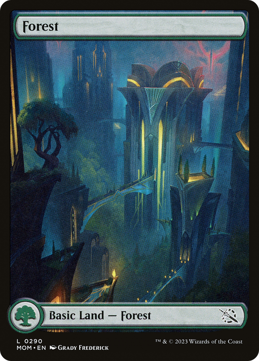 Forest (MOM-290) - March of the Machine Foil - Premium MTG Single from Wizards of the Coast - Just $0.08! Shop now at Game Crave Tournament Store