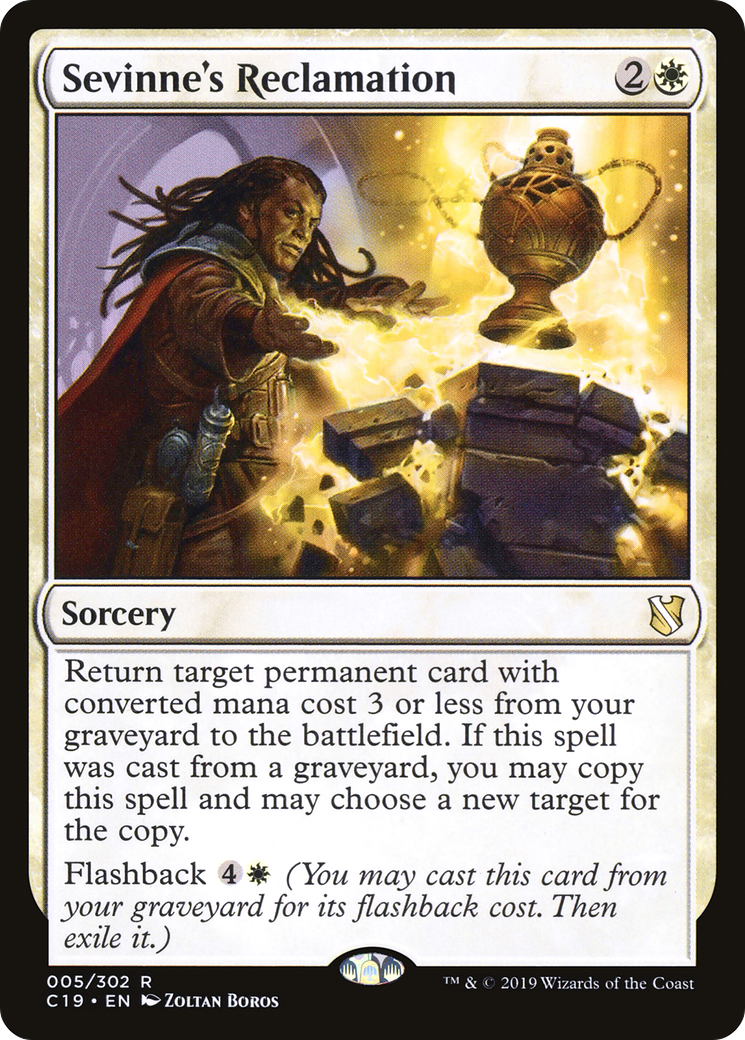 Sevinne's Reclamation (C19-005) - Commander 2019 - Premium MTG Single from Wizards of the Coast - Just $0.08! Shop now at Game Crave Tournament Store