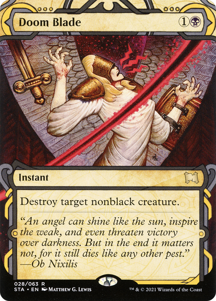 Doom Blade (STA-028) - Strixhaven Mystical Archive: (Showcase) (Borderless) Foil - Premium MTG Single from Wizards of the Coast - Just $0.12! Shop now at Game Crave Tournament Store
