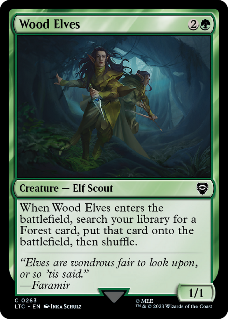 Wood Elves (LTC-263) - Tales of Middle-earth Commander - Premium MTG Single from Wizards of the Coast - Just $0.08! Shop now at Game Crave Tournament Store