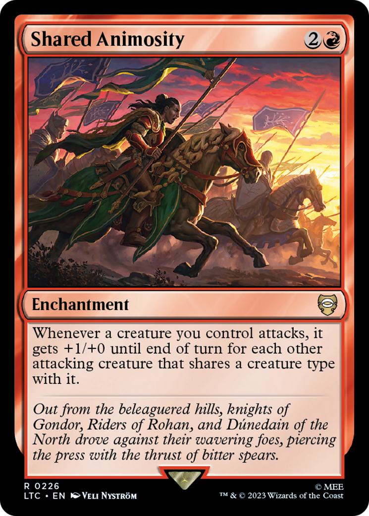 Shared Animosity (LTC-226) - Tales of Middle-earth Commander - Premium MTG Single from Wizards of the Coast - Just $0.51! Shop now at Game Crave Tournament Store