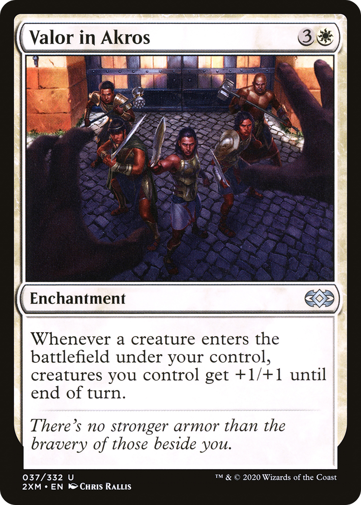 Valor in Akros (2XM-037) - Double Masters Foil - Premium MTG Single from Wizards of the Coast - Just $0.08! Shop now at Game Crave Tournament Store