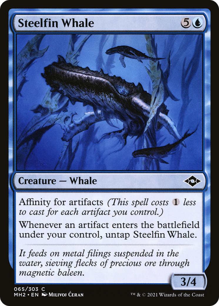 Steelfin Whale (MH2-065) - Modern Horizons 2 - Premium MTG Single from Wizards of the Coast - Just $0.25! Shop now at Game Crave Tournament Store