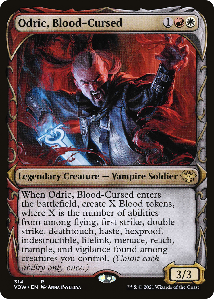 Odric, Blood-Cursed (VOW-314) - Innistrad: Crimson Vow: (Showcase) Foil - Premium MTG Single from Wizards of the Coast - Just $0.08! Shop now at Game Crave Tournament Store