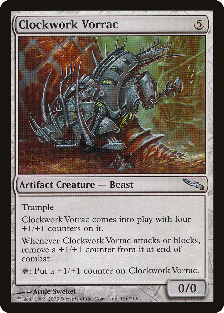 Clockwork Vorrac (MRD-156) - Mirrodin Foil - Premium MTG Single from Wizards of the Coast - Just $0.13! Shop now at Game Crave Tournament Store