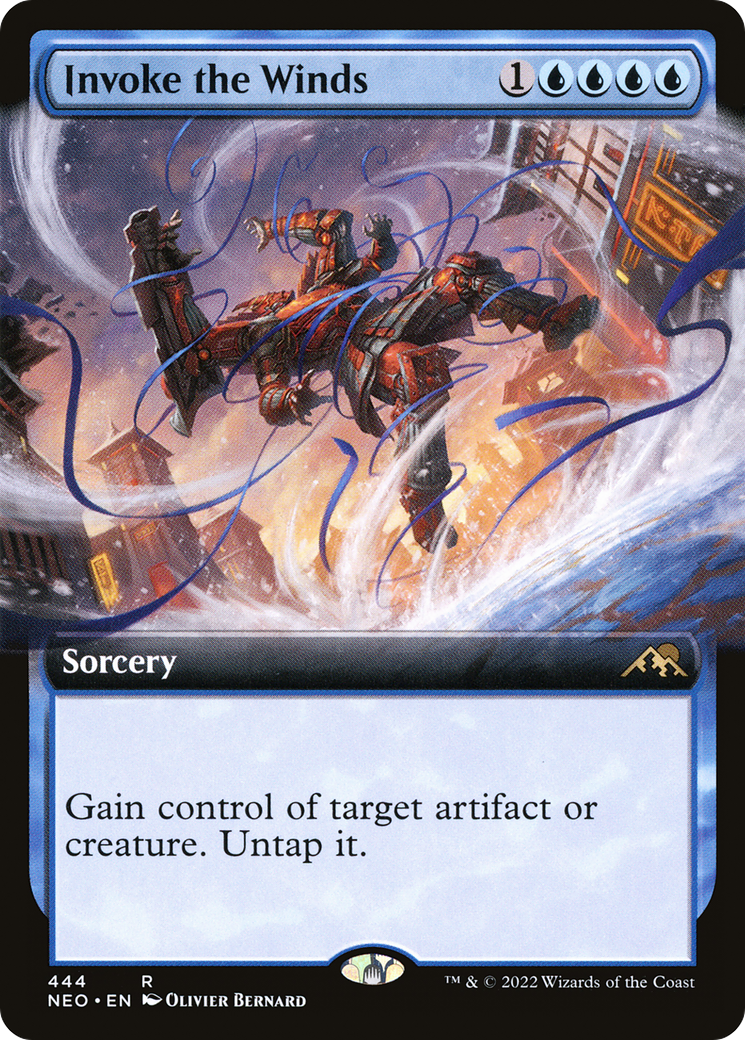 Invoke the Winds (NEO-444) - Kamigawa: Neon Dynasty: (Extended Art) - Premium MTG Single from Wizards of the Coast - Just $0.08! Shop now at Game Crave Tournament Store