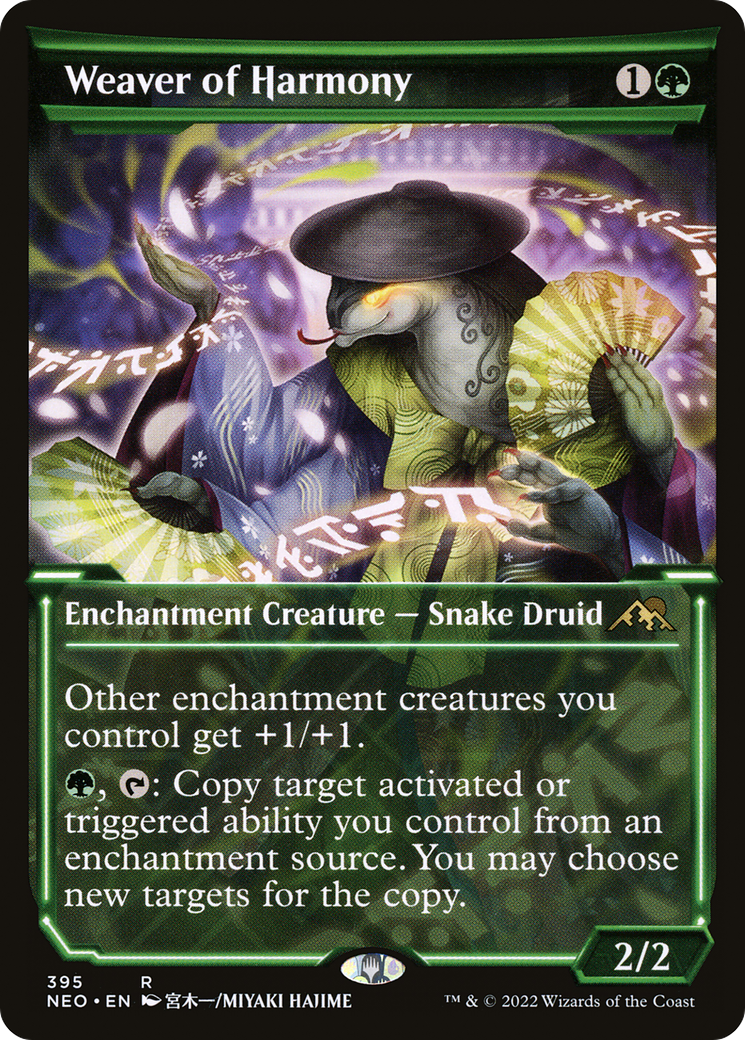 Weaver of Harmony (NEO-395) - Kamigawa: Neon Dynasty: (Showcase) - Premium MTG Single from Wizards of the Coast - Just $0.55! Shop now at Game Crave Tournament Store