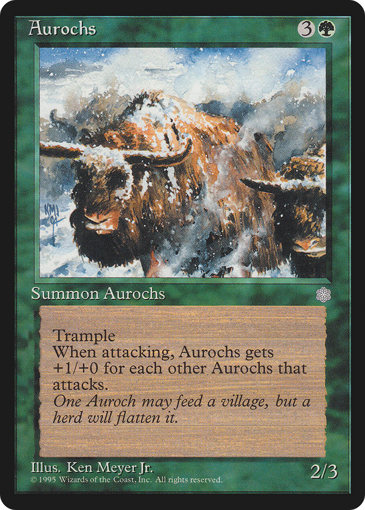 Aurochs (ICE-225) - Ice Age - Premium MTG Single from Wizards of the Coast - Just $0.25! Shop now at Game Crave Tournament Store