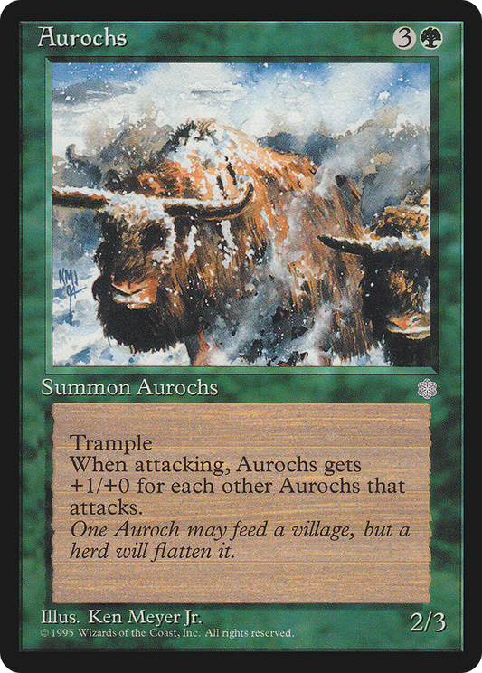 Aurochs (ICE-225) - Ice Age - Premium MTG Single from Wizards of the Coast - Just $0.25! Shop now at Game Crave Tournament Store