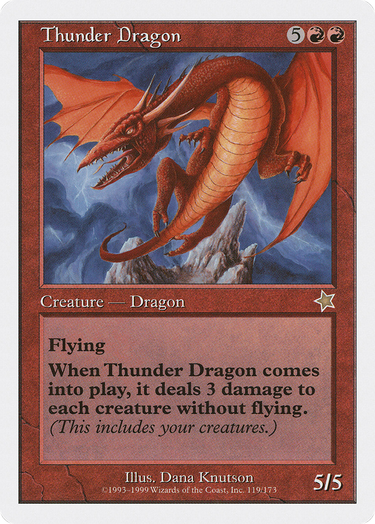 Thunder Dragon (S99-119) - Starter 1999 - Premium MTG Single from Wizards of the Coast - Just $1.94! Shop now at Game Crave Tournament Store