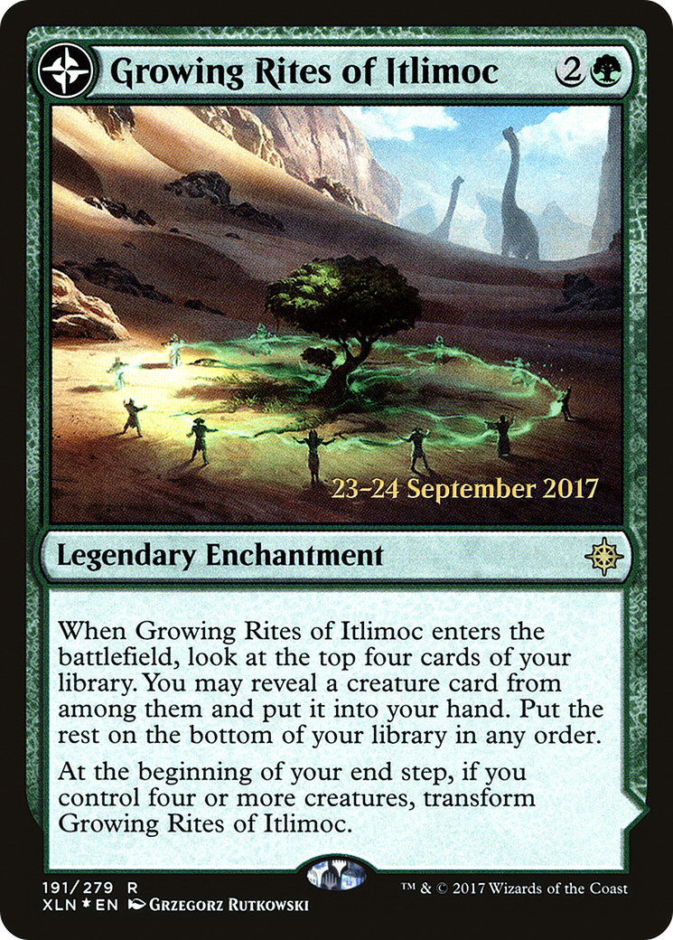 Growing Rites of Itlimoc // Itlimoc, Cradle of the Sun (PXLN-191S) - Ixalan Promos: (compasslanddfc) Foil - Premium MTG Single from Wizards of the Coast - Just $2.91! Shop now at Game Crave Tournament Store