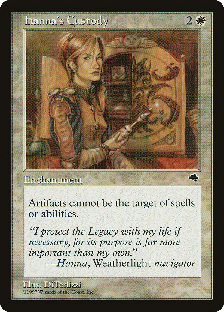 Hanna's Custody (TMP-022) - Tempest - Premium MTG Single from Wizards of the Coast - Just $0.36! Shop now at Game Crave Tournament Store