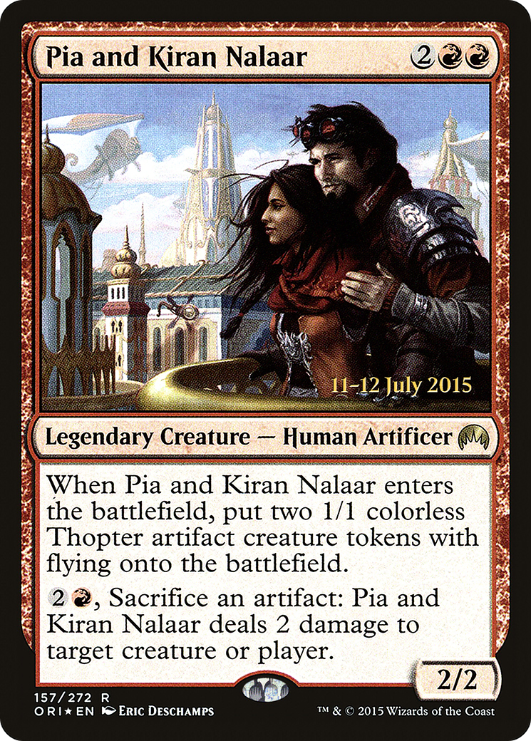 Pia and Kiran Nalaar (PORI-157S) - Magic Origins Promos Foil - Premium MTG Single from Wizards of the Coast - Just $0.14! Shop now at Game Crave Tournament Store