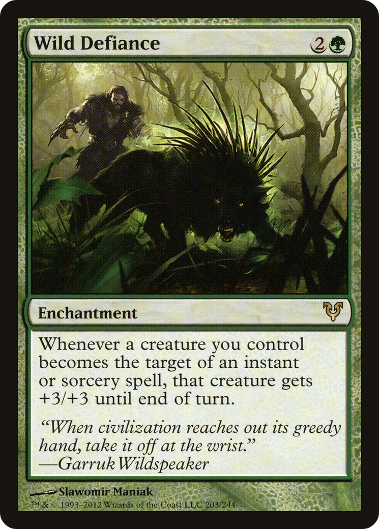 Wild Defiance (AVR-203) - Avacyn Restored - Premium MTG Single from Wizards of the Coast - Just $0.20! Shop now at Game Crave Tournament Store