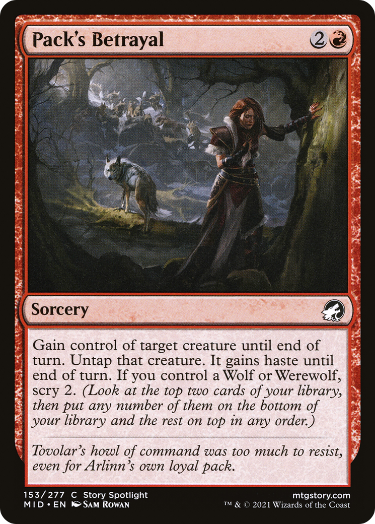 Pack's Betrayal (MID-153) - Innistrad: Midnight Hunt - Premium MTG Single from Wizards of the Coast - Just $0.08! Shop now at Game Crave Tournament Store