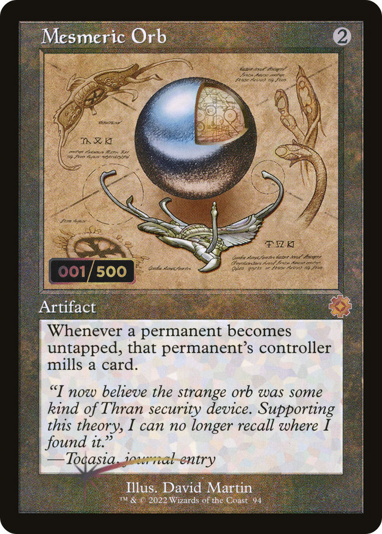 Mesmeric Orb (BRR-94Z) - The Brothers' War Retro Artifacts Foil - Premium MTG Single from Wizards of the Coast - Just $66.13! Shop now at Game Crave Tournament Store