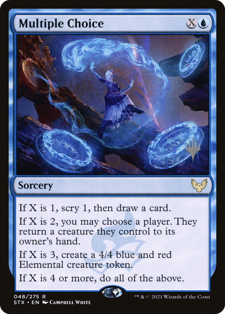 Multiple Choice (PSTX-48P) - Strixhaven: School of Mages Promos Foil - Premium MTG Single from Wizards of the Coast - Just $0.38! Shop now at Game Crave Tournament Store