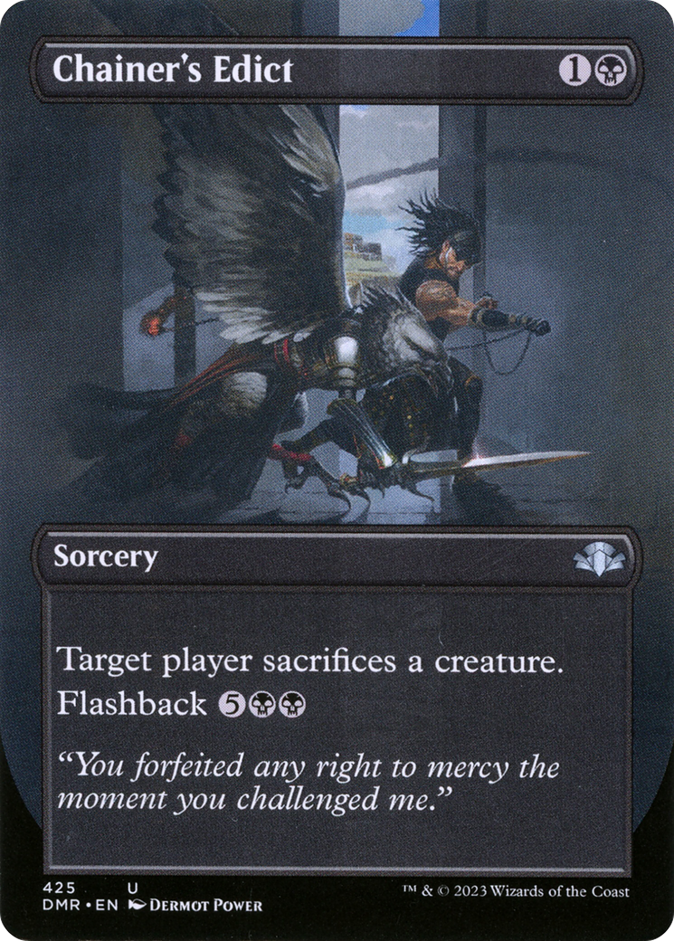 Chainer's Edict (DMR-425) - Dominaria Remastered (Borderless) Foil - Premium MTG Single from Wizards of the Coast - Just $0.10! Shop now at Game Crave Tournament Store