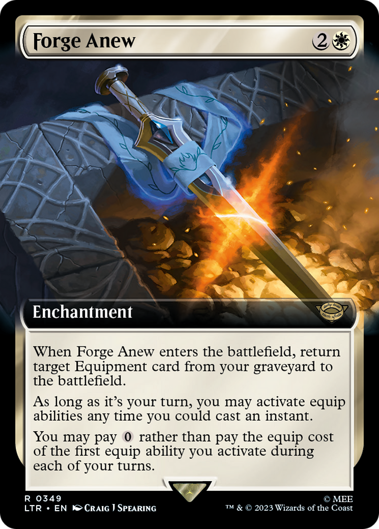 Forge Anew (LTR-349) - The Lord of the Rings: Tales of Middle-earth: (Extended Art) - Premium MTG Single from Wizards of the Coast - Just $0.98! Shop now at Game Crave Tournament Store