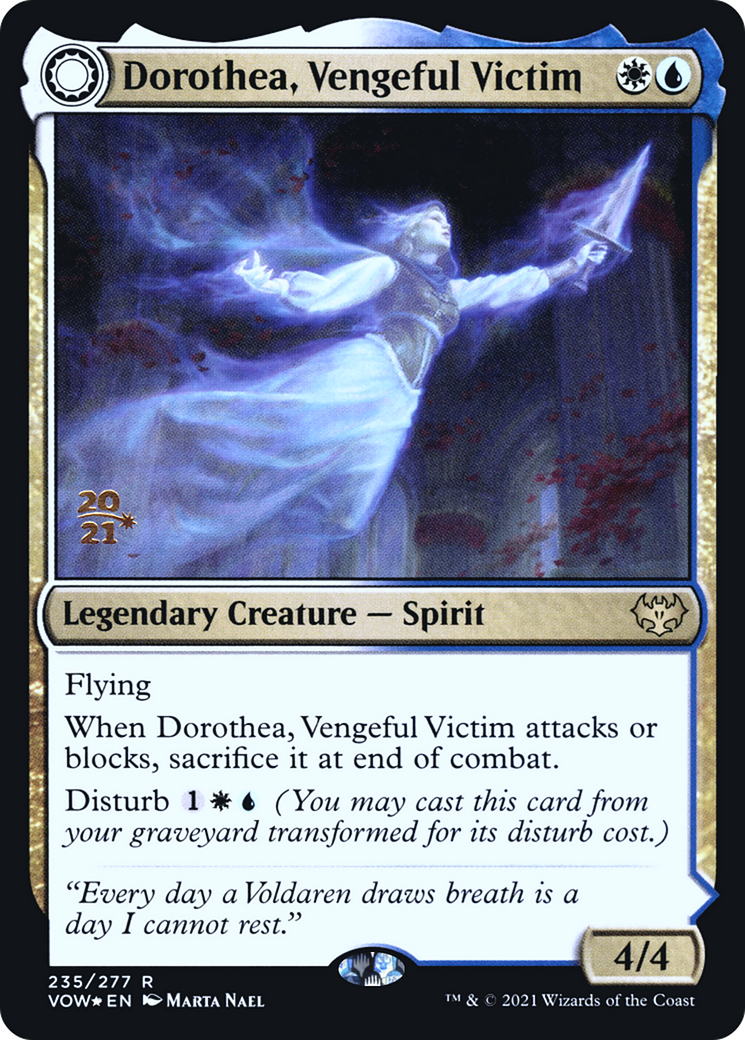 Dorothea, Vengeful Victim // Dorothea's Retribution (PVOW-235S) - Innistrad: Crimson Vow Promos: (Double Faced Transform) Foil - Premium MTG Single from Wizards of the Coast - Just $0.31! Shop now at Game Crave Tournament Store