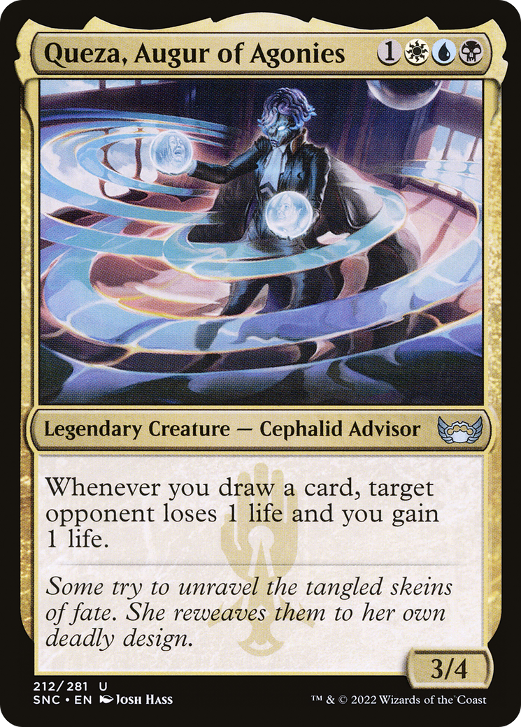 Queza, Augur of Agonies (SNC-212) - Streets of New Capenna - Premium MTG Single from Wizards of the Coast - Just $0.08! Shop now at Game Crave Tournament Store